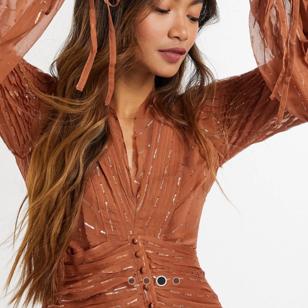 NWT boho rust midi dress